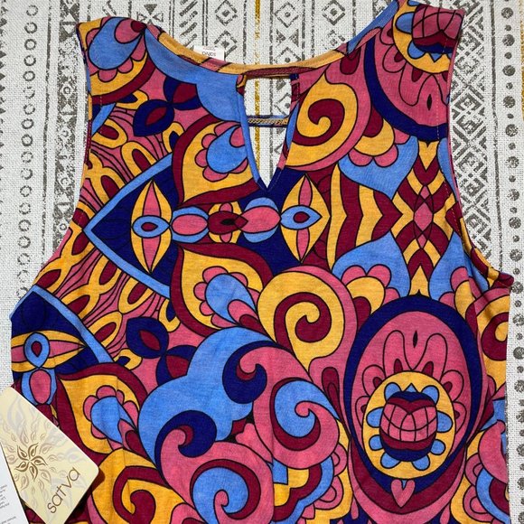 Women's Sativa Dress Swirly Tile Print Medium NWT - Picture 8 of 9